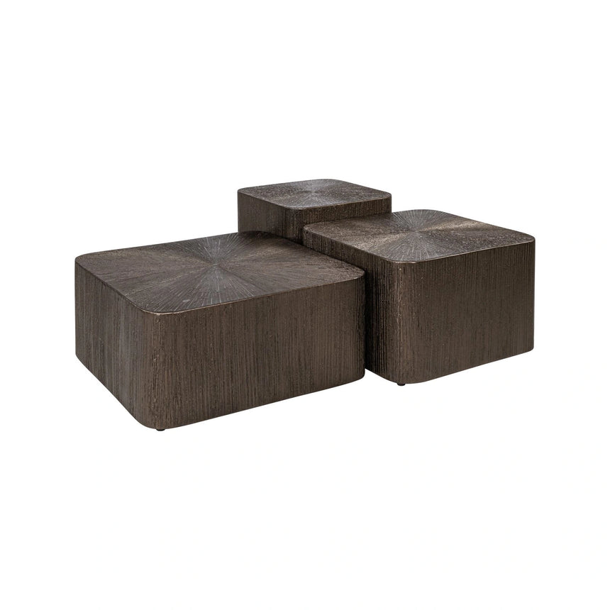 Couchtisch Cubes im 3er-Set in brunzae, 65x65x29 cm von Richmond Interiors – Bild 1