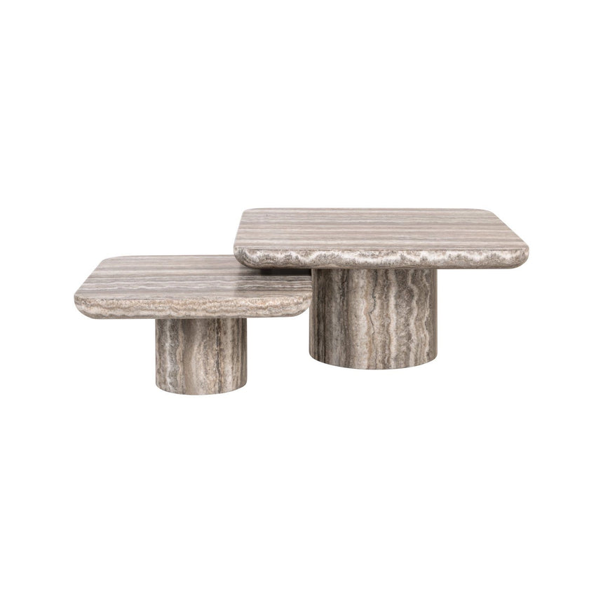 Couchtisch Denizly aus Marmor in grau 2er-Set von Richmond Interiors – Produktbild 2