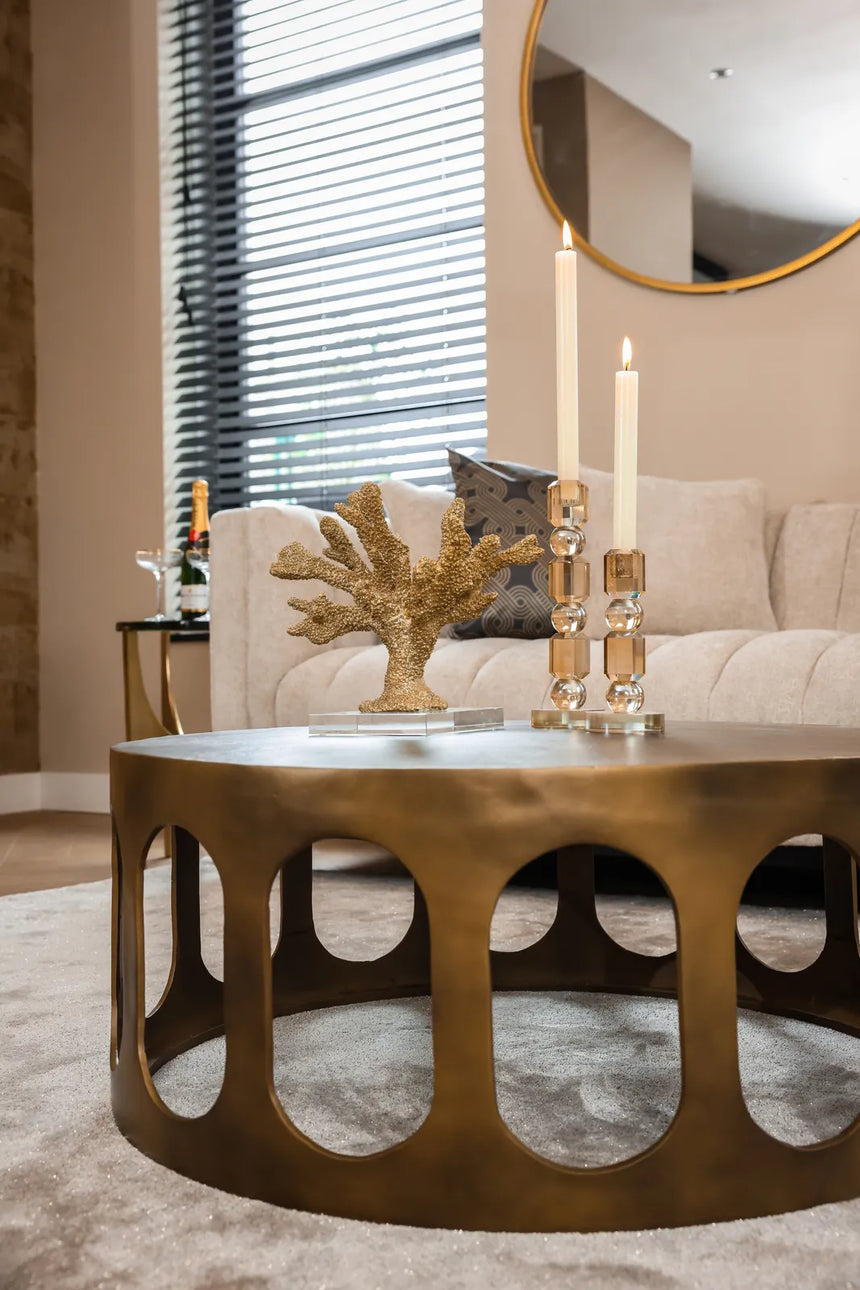 Couchtisch Du Pont in brushed gold, 86x86x36 cm von Richmond Interiors – Produktbild 5