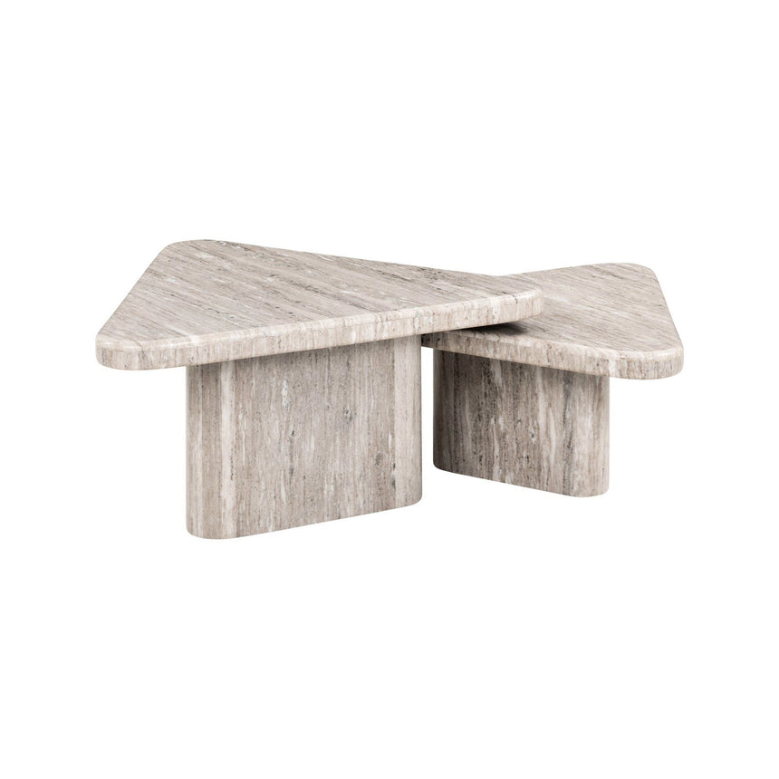 Couchtisch Dwayne aus Morchana-Marmor in beige 2er-Set von Richmond Interiors – Bild 1
