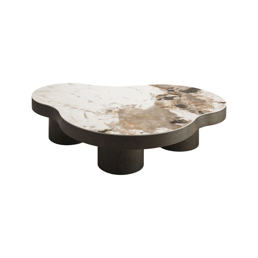 Couchtisch Langford mit Eichenfurnier und Keramik in braun, 140x100x32 cm von Richmond Interiors – Bild 3