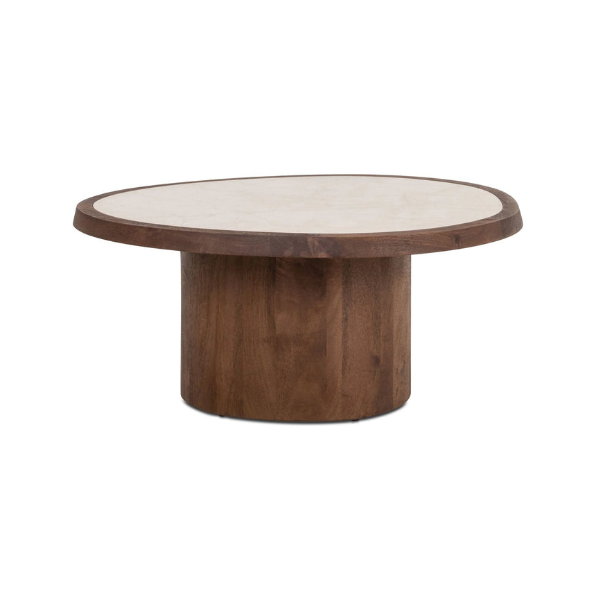 Couchtisch Melrose aus Botticino-Marmor in spicebrown, 90x70x39 cm von Richmond Interiors – Produktbild 2