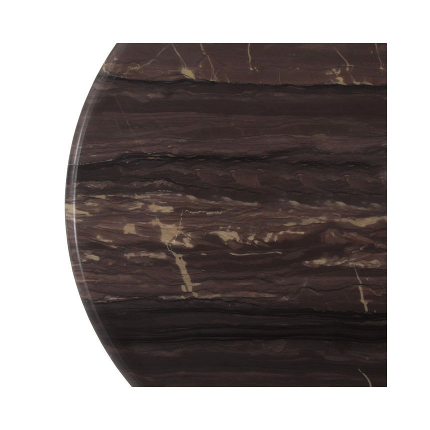 Couchtisch Menton im 2er-Set mit Wonder Katni-Marmor in burgunderrot, 90x90x38 cm von Richmond Interiors – Bild 8