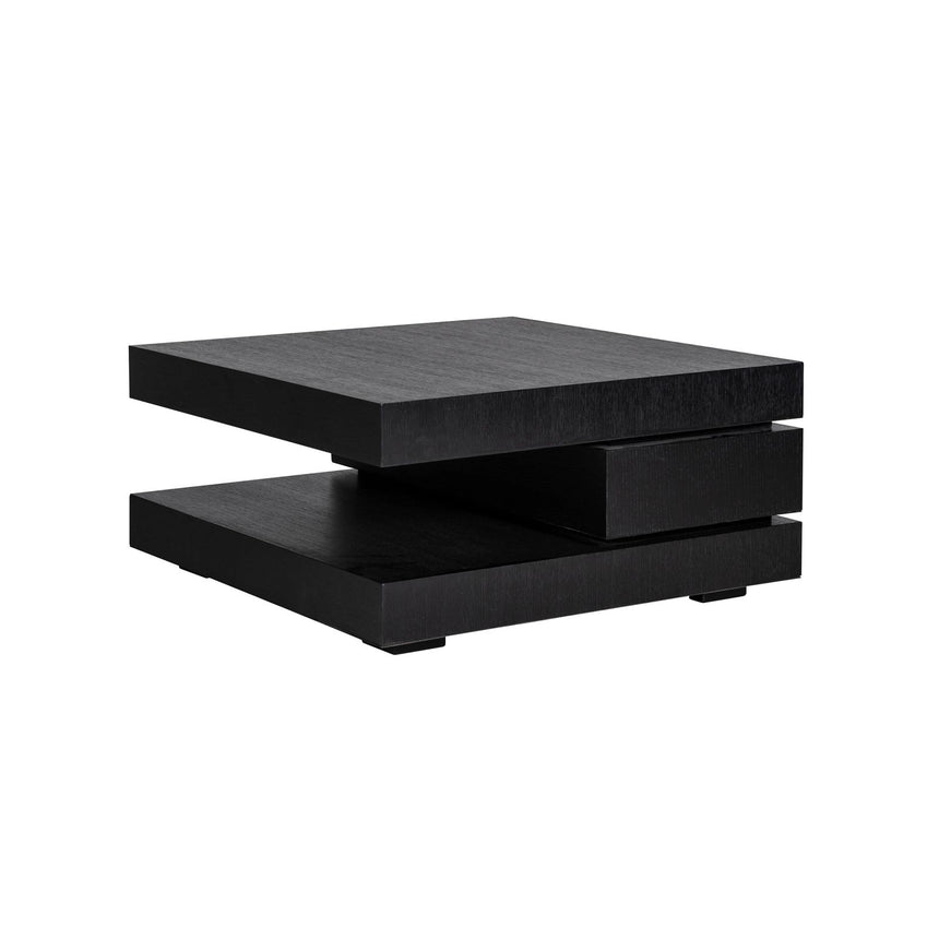 Couchtisch Oakura aus Eichenfurnier in schwarz, 90x90x42 cm von Richmond Interiors – Bild 1