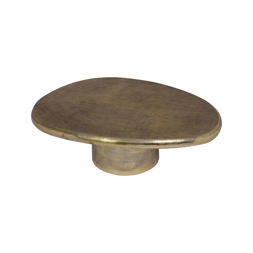 Couchtisch Pulitzer aus Aluminium und Messing in brushed gold, 106x82x35 cm von Richmond Interiors – Bild 3