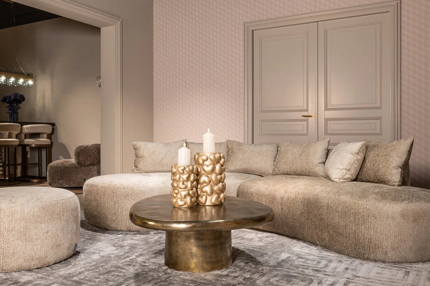 Couchtisch Pulitzer aus Aluminium und Messing in brushed gold, 106x82x35 cm von Richmond Interiors – Bild 8
