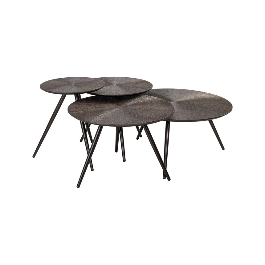 Couchtisch Quadra im 4er-Set in brunzae, 70x70x34 cm von Richmond Interiors – Bild 1