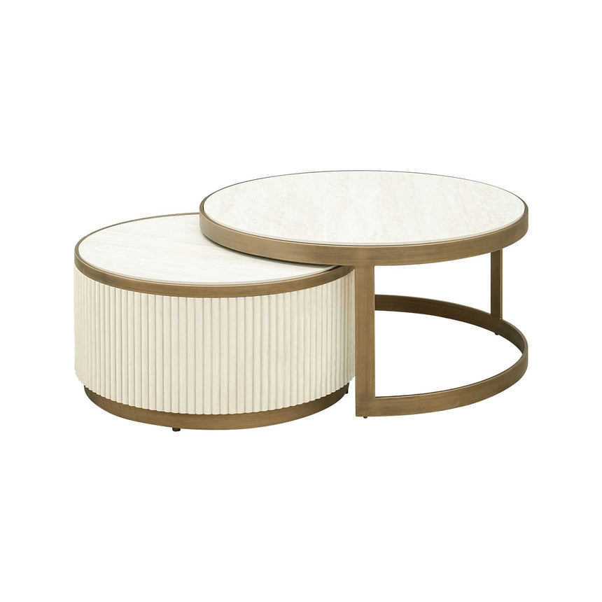 Couchtisch Tivoli in weiß als 2er-Set, 91x91x44 cm von Richmond Interiors – Bild 1