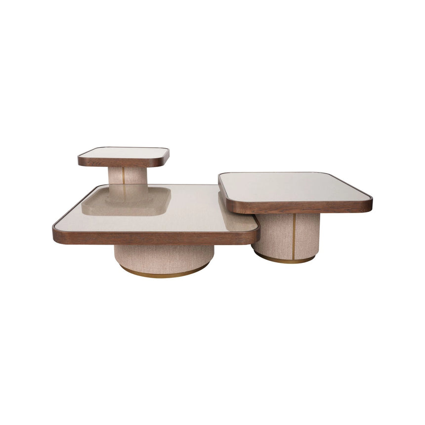 Couchtisch Willox mit Glas in braun 2er-Set von Richmond Interiors – Bild 6