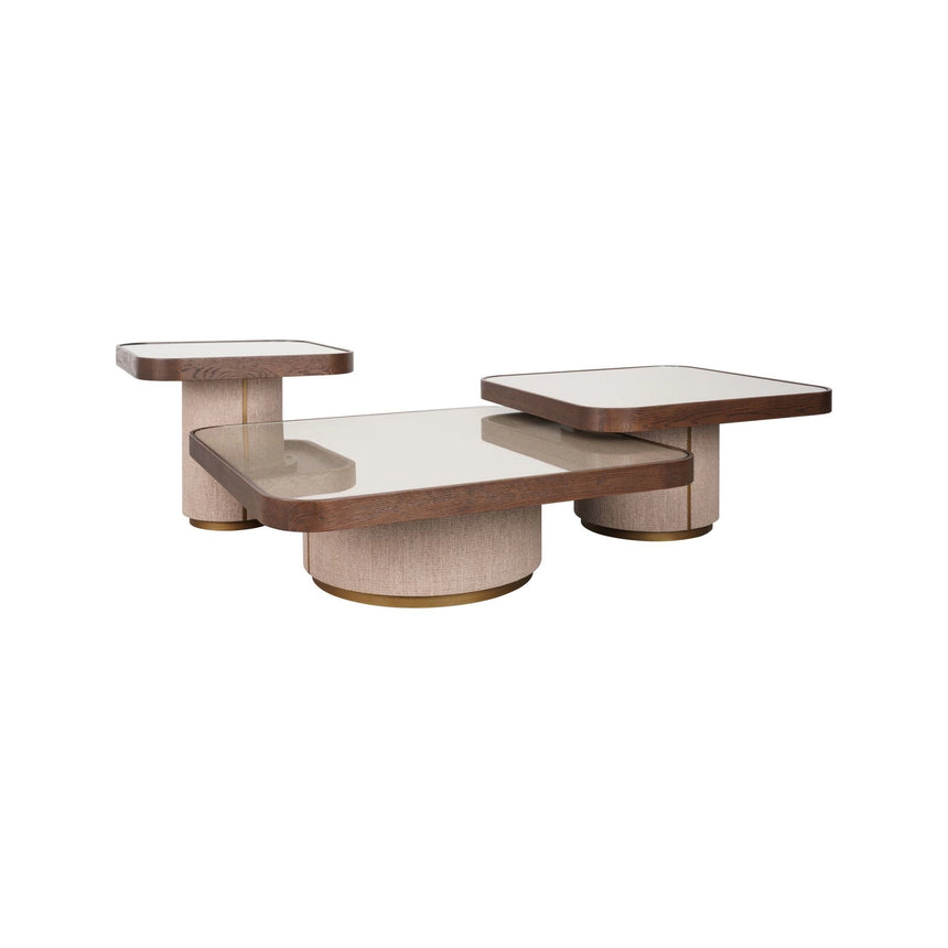 Couchtisch Willox mit Glas in braun 2er-Set von Richmond Interiors – Bild 7