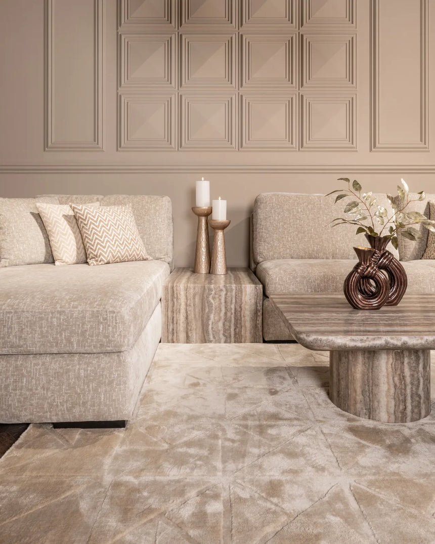 Couchtisch als Sofaelement Dulce mit Marmor Guangxi White in grau, 100x60 cm von Richmond Interiors – Bild 2