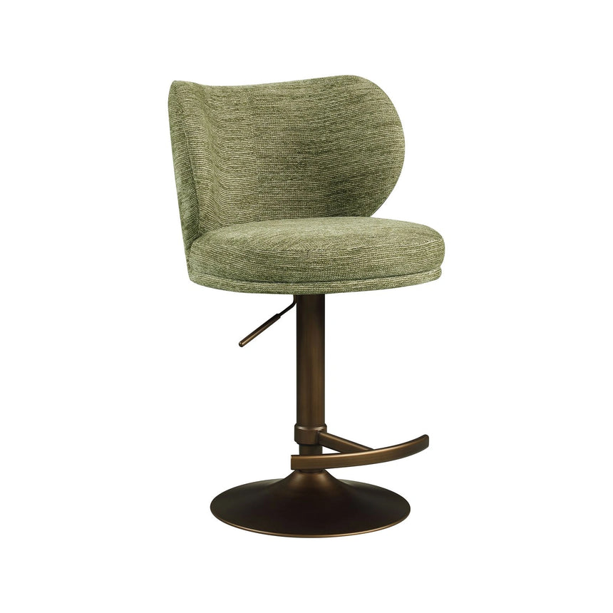 Drehbarer Barhocker Amely in pistache softweave, 55x57x116 cm von Richmond Interiors – Bild 3