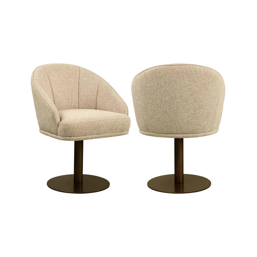 Drehbarer Essstuhl Beverly in natural fancy, 58x59x81 cm von Richmond Interiors – Bild 1
