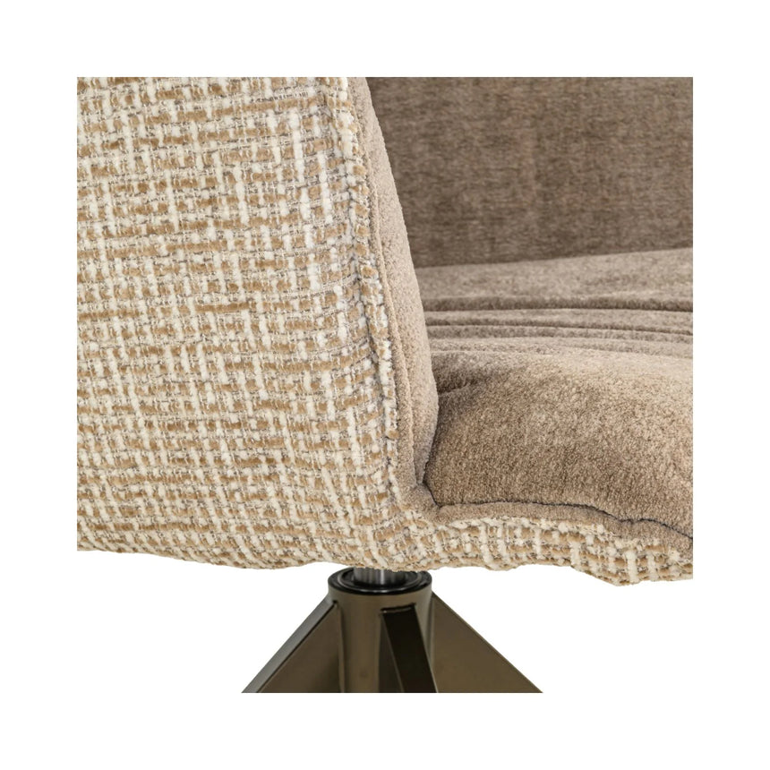 Drehbarer Essstuhl Chase in cream blockweave von Richmond Interiors – Bild 10
