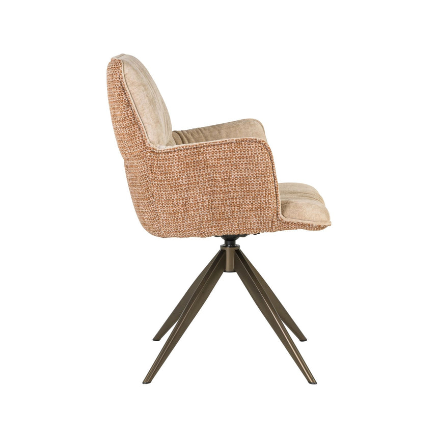 Drehbarer Essstuhl Chase in ginger jacquard von Richmond Interiors – Bild 4