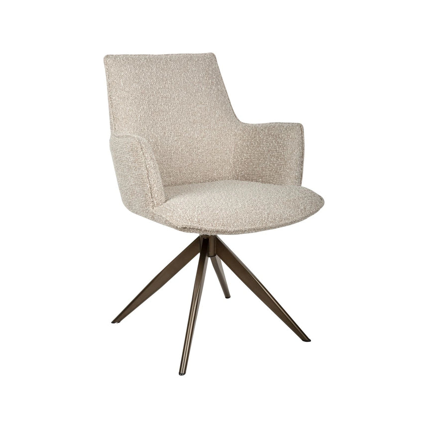 Drehbarer Essstuhl Dakota mit Armlehnen in natural chunky, 59x62x88 cm von Richmond Interiors – Bild 2