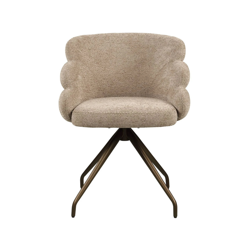 Drehbarer Essstuhl Kayla in mocca boldweave, 62x62x81 cm von Richmond Interiors – Bild 3