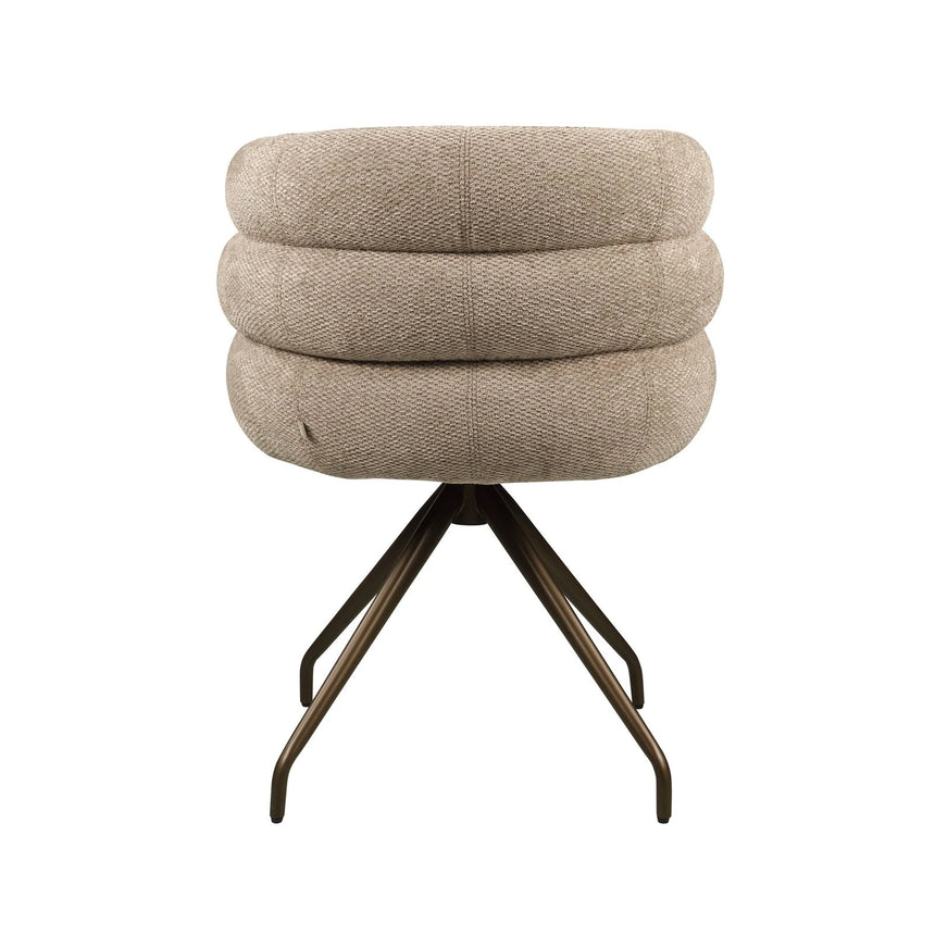 Drehbarer Essstuhl Kayla in mocca boldweave, 62x62x81 cm von Richmond Interiors – Bild 5