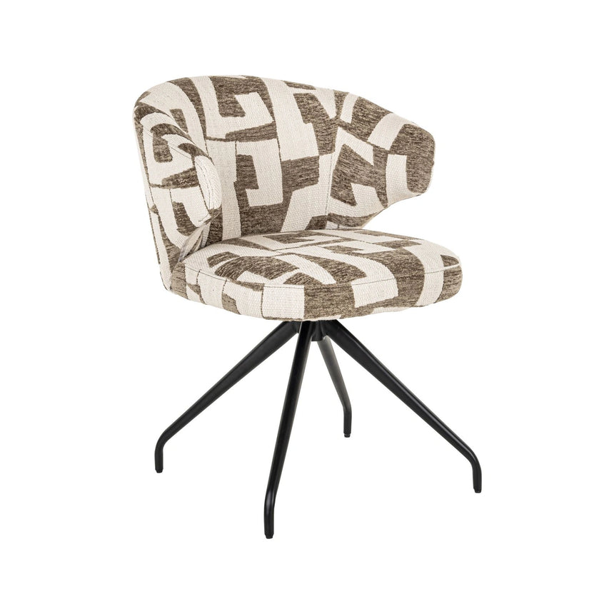 Drehbarer Essstuhl Milly in moss graffic von Richmond Interiors – Bild 3