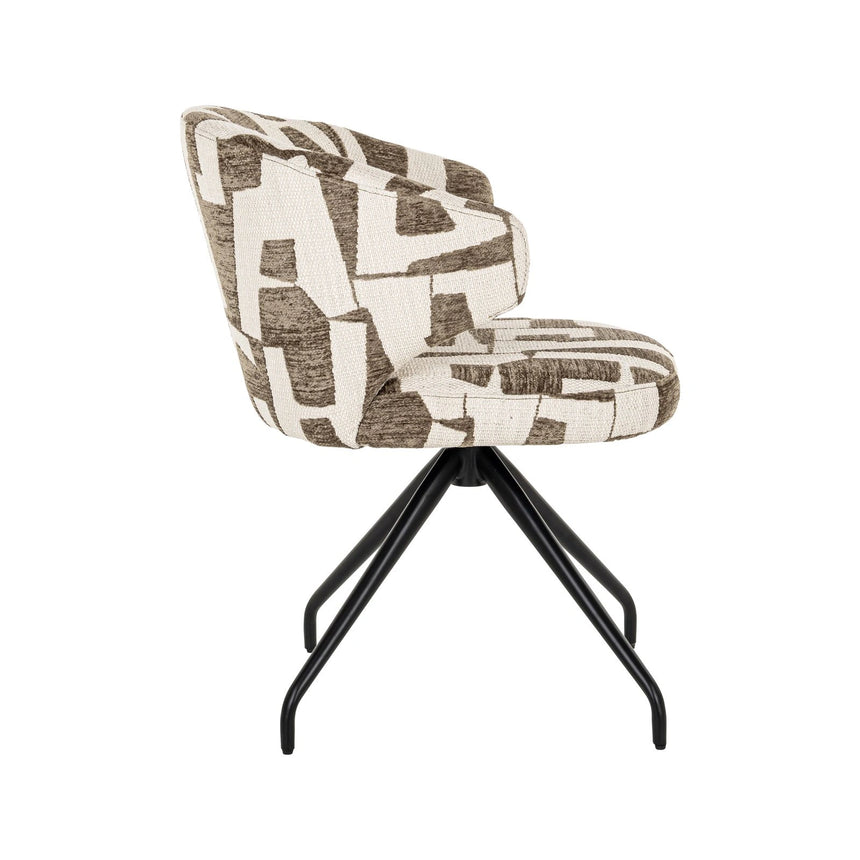 Drehbarer Essstuhl Milly in moss graffic von Richmond Interiors – Bild 4