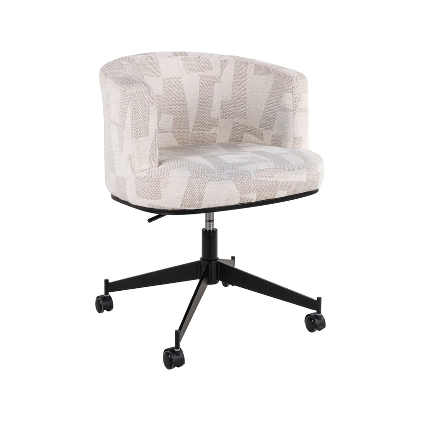 Drehbarer Essstuhl Rochenne auf Rollen in beige graffic von Richmond Interiors – Bild 3