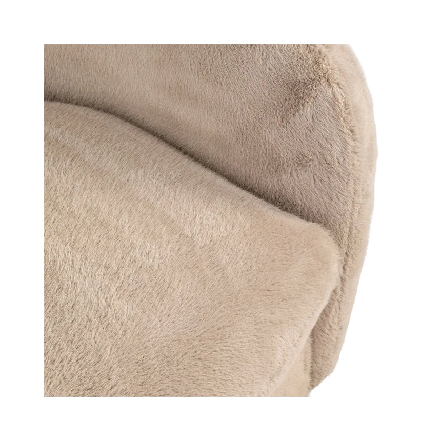 Drehbarer Sessel Colmar in khaki fluffy, 86x79x67 cm von Richmond Interiors – Bild 7