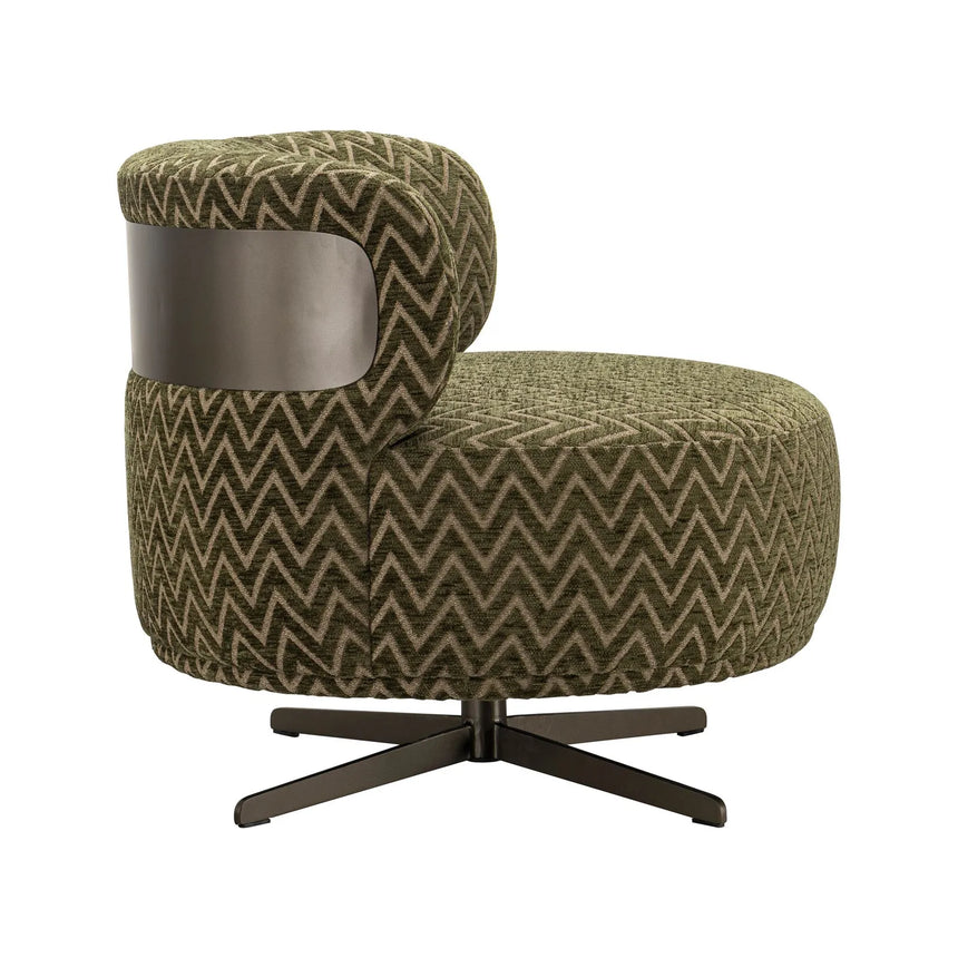 Drehbarer Sessel Lauren in moss chevron, 79x74x68 cm von Richmond Interiors – Bild 4