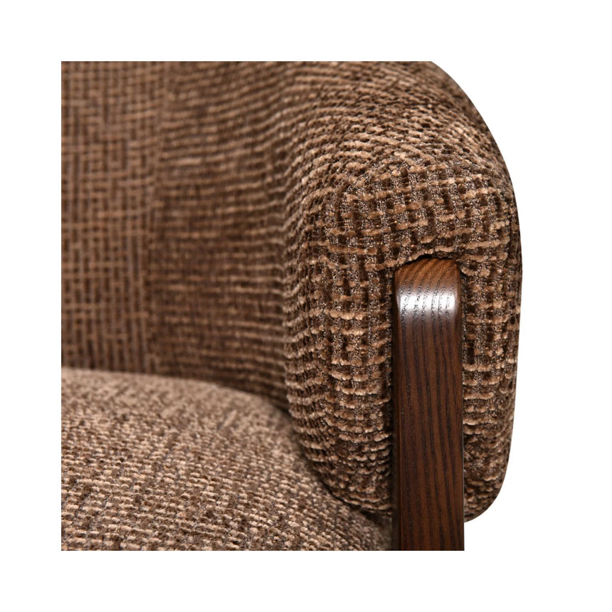 Drehbarer Sessel Marina mit flammhemmendem Bezug in brown blockweave, 86x81x76 cm von Richmond Interiors – Bild 7
