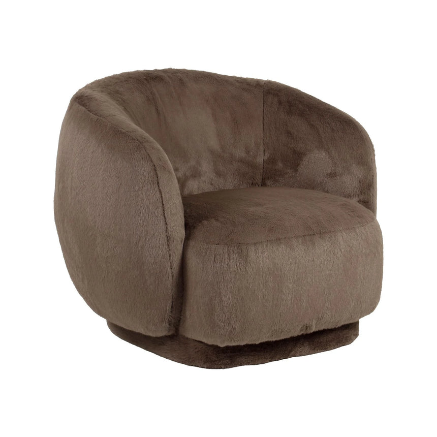 Drehbarer Sessel Negreslo in brown fluffy, 92x88x74 cm von Richmond Interiors – Bild 2