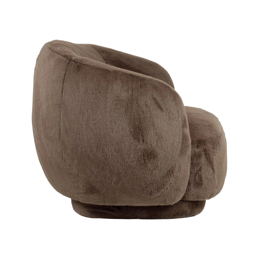 Drehbarer Sessel Negreslo in brown fluffy, 92x88x74 cm von Richmond Interiors – Bild 4