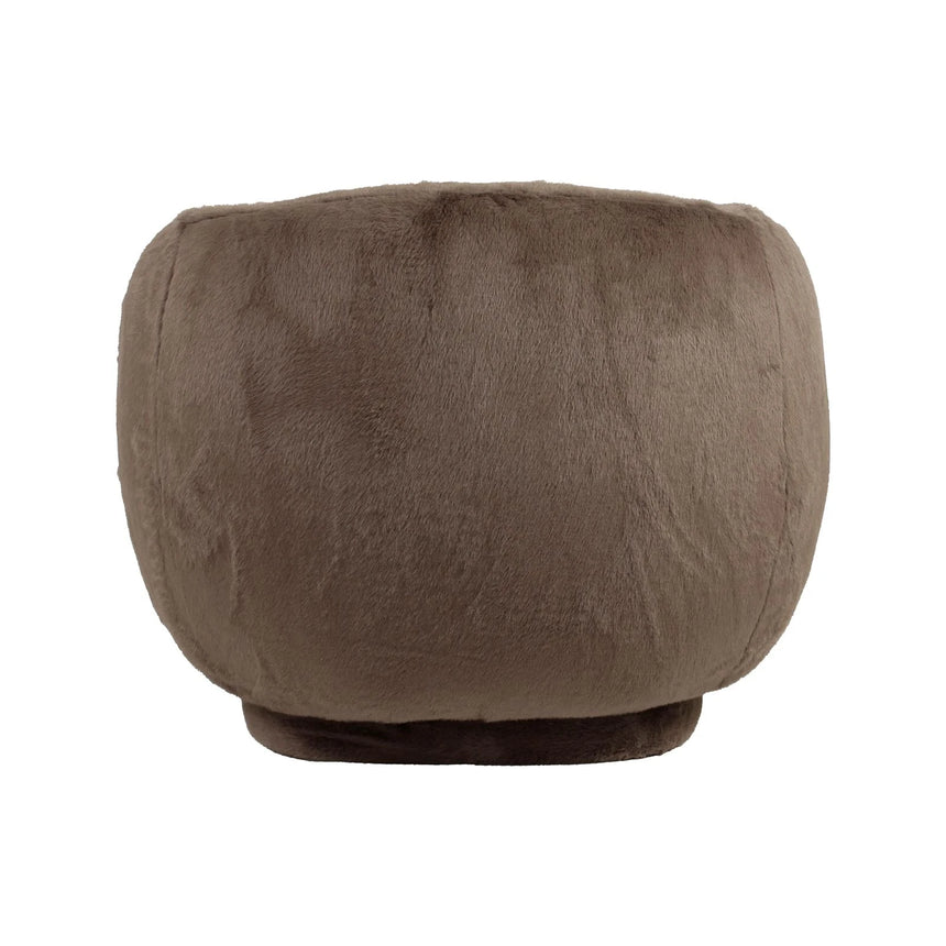 Drehbarer Sessel Negreslo in brown fluffy, 92x88x74 cm von Richmond Interiors – Bild 5