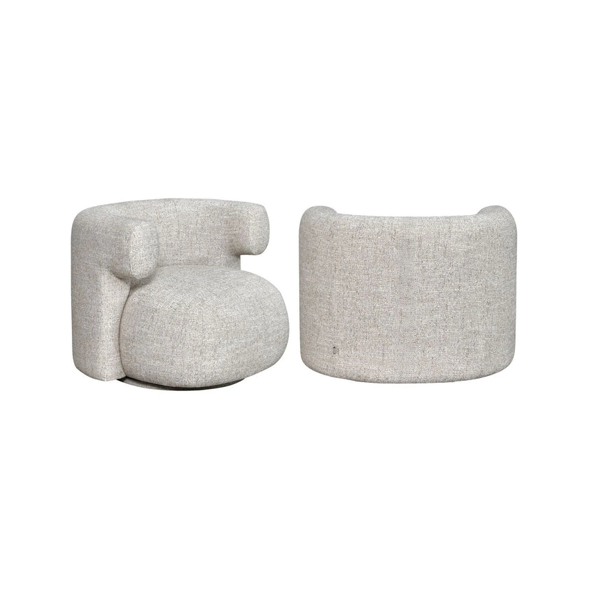 Drehbarer Sessel Talley in cream tweed, 87x80x67 cm von Richmond Interiors – Bild 1