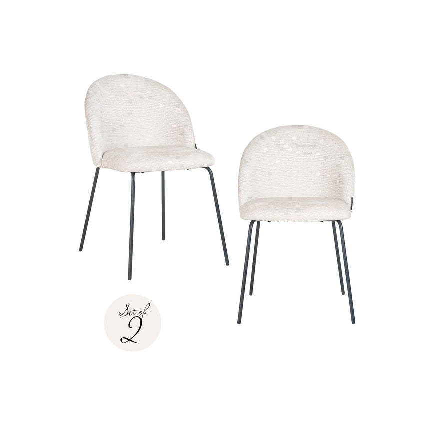 Essstuhl Alyssa in cream fusion als 2er-Set von Richmond Interiors – Bild 1