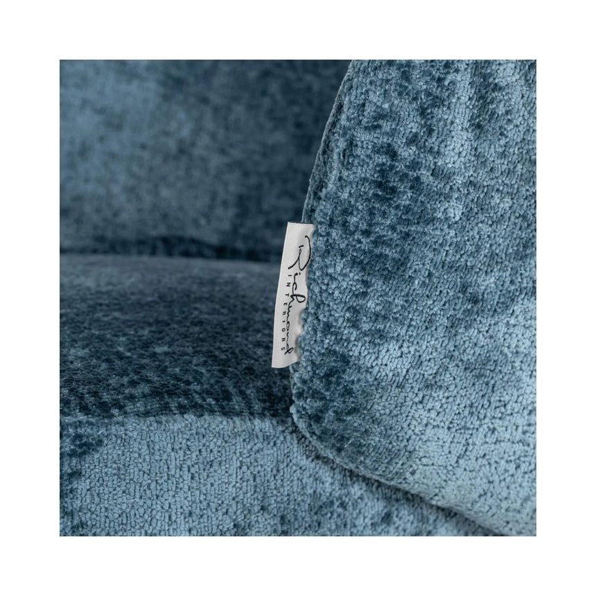 Essstuhl Amphara mit flammhemmendem Bezug in blue chenille von Richmond Interiors – Bild 7