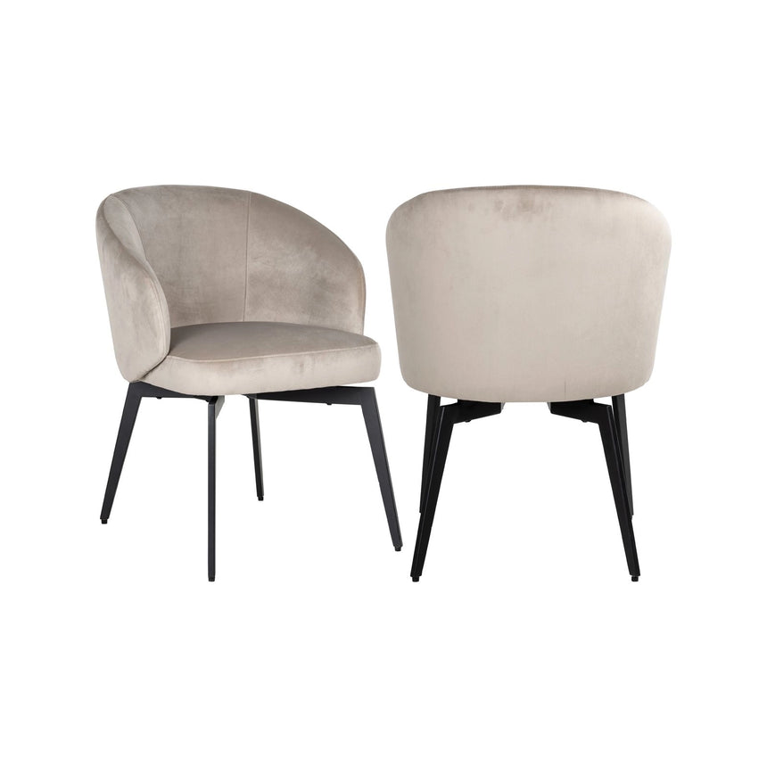 Essstuhl Amphara mit flammhemmendem Bezug in khaki velvet von Richmond Interiors – Bild 1