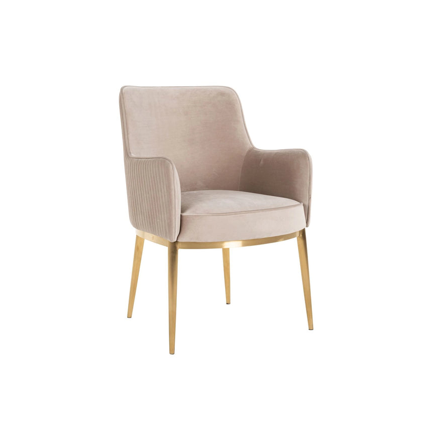 Essstuhl Breeze mit flammhemmendem Bezug in khaki velvet als 2er-Set von Richmond Interiors – Bild 3