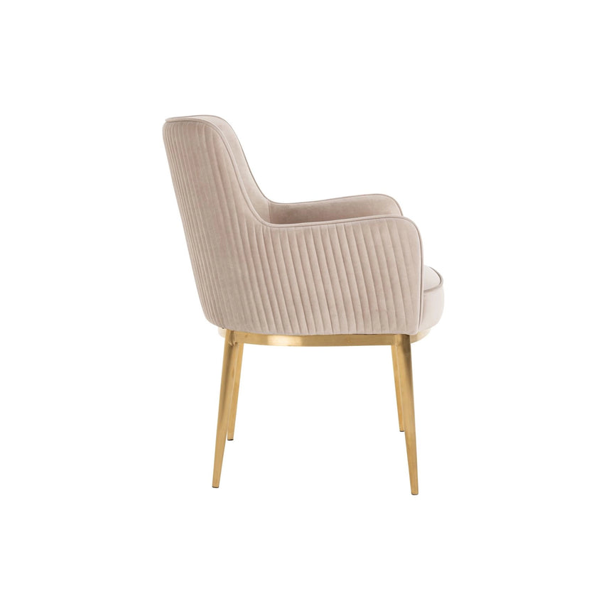 Essstuhl Breeze mit flammhemmendem Bezug in khaki velvet als 2er-Set von Richmond Interiors – Bild 4