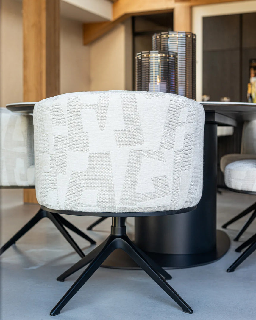Essstuhl Cheyenne mit Drehfunktion in beige graffic von Richmond Interiors – Bild 14