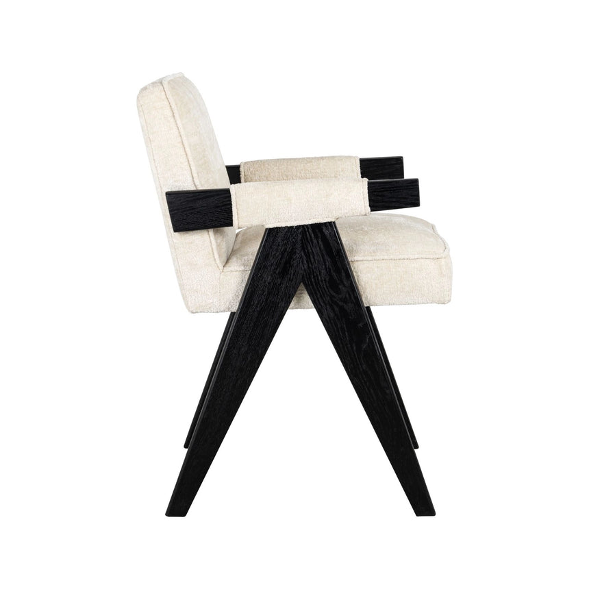 Essstuhl Cooper in white chenille von Richmond Interiors – Bild 4