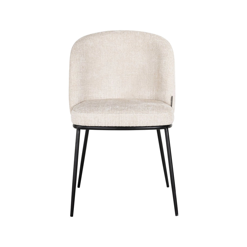 Essstuhl Elvi mit flammhemmendem Bezug in niagara beige als 2er-Set, 53x63x82 cm von Richmond Interiors – Bild 5