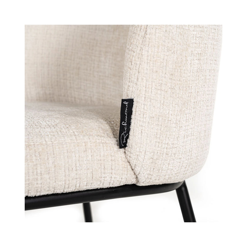 Essstuhl Elvi mit flammhemmendem Bezug in niagara beige als 2er-Set, 53x63x82 cm von Richmond Interiors – Bild 6