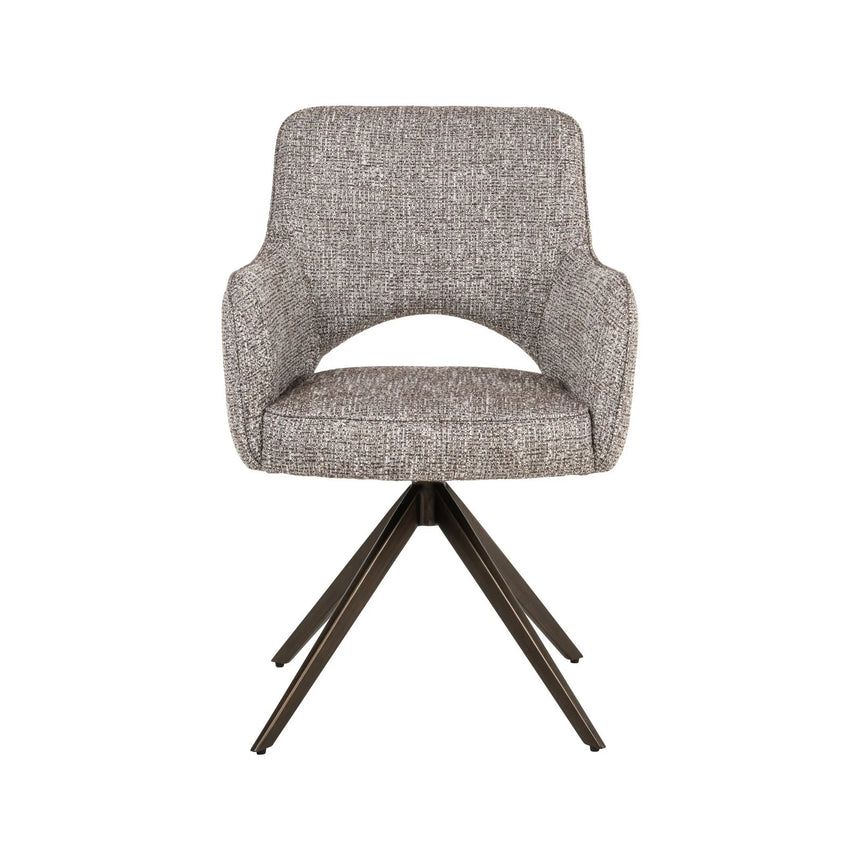 Essstuhl Ginerva mit Drehfunktion in earth tweed, 59x64x90 cm von Richmond Interiors – Bild 3