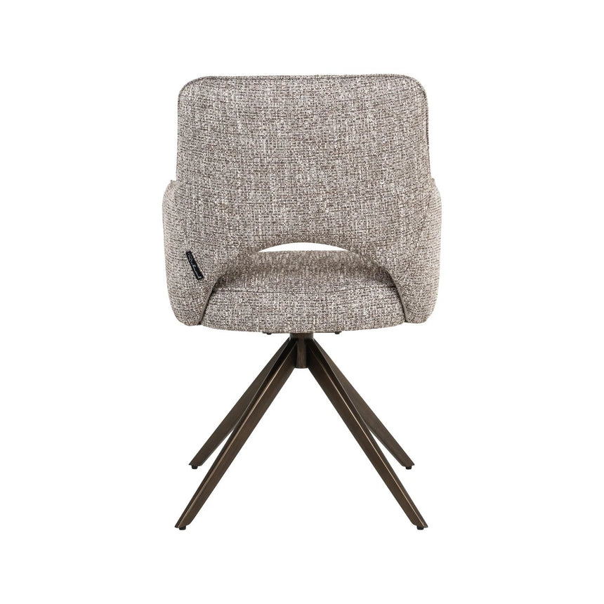 Essstuhl Ginerva mit Drehfunktion in earth tweed, 59x64x90 cm von Richmond Interiors – Bild 5
