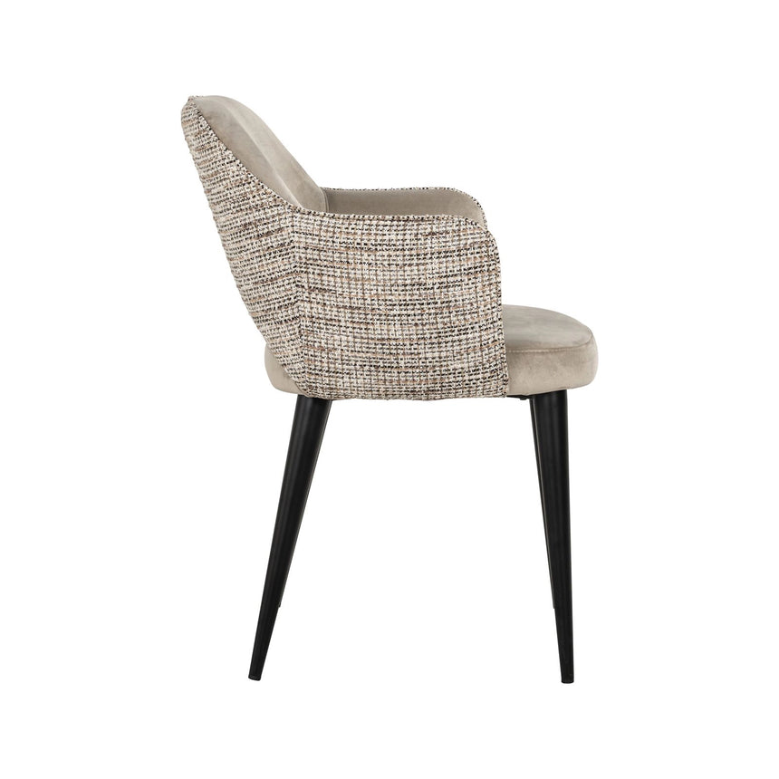 Essstuhl Giovanna mit flammhemmendem Bezug in trendy nature / khaki velvet, 60x64x85 cm von Richmond Interiors – Bild 2