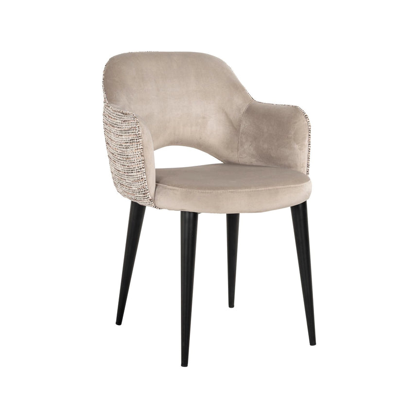 Essstuhl Giovanna mit flammhemmendem Bezug in trendy nature / khaki velvet, 60x64x85 cm von Richmond Interiors – Bild 7