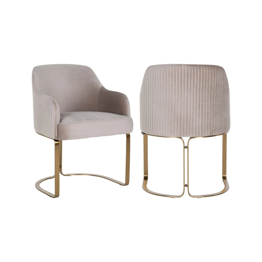 Essstuhl Hadley mit flammhemmendem Bezug in khaki velvet, 60x60x81 cm von Richmond Interiors – Bild 1