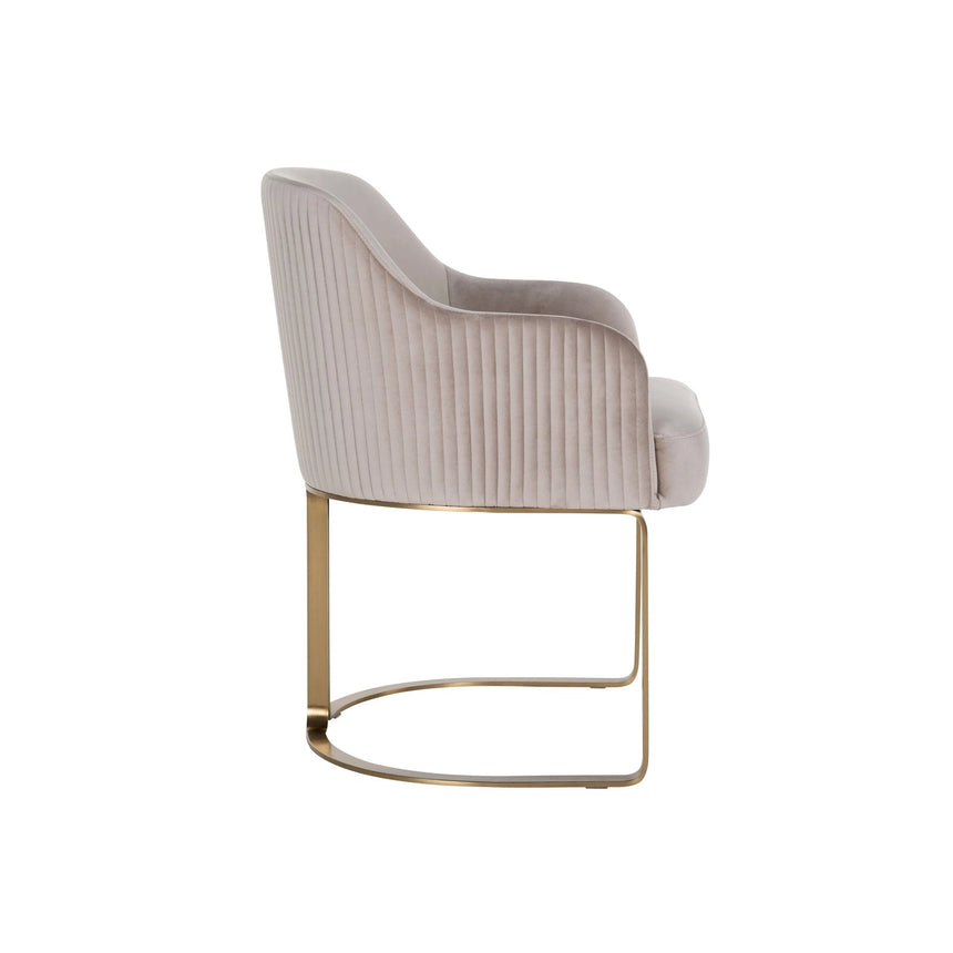 Essstuhl Hadley mit flammhemmendem Bezug in khaki velvet, 60x60x81 cm von Richmond Interiors – Bild 3
