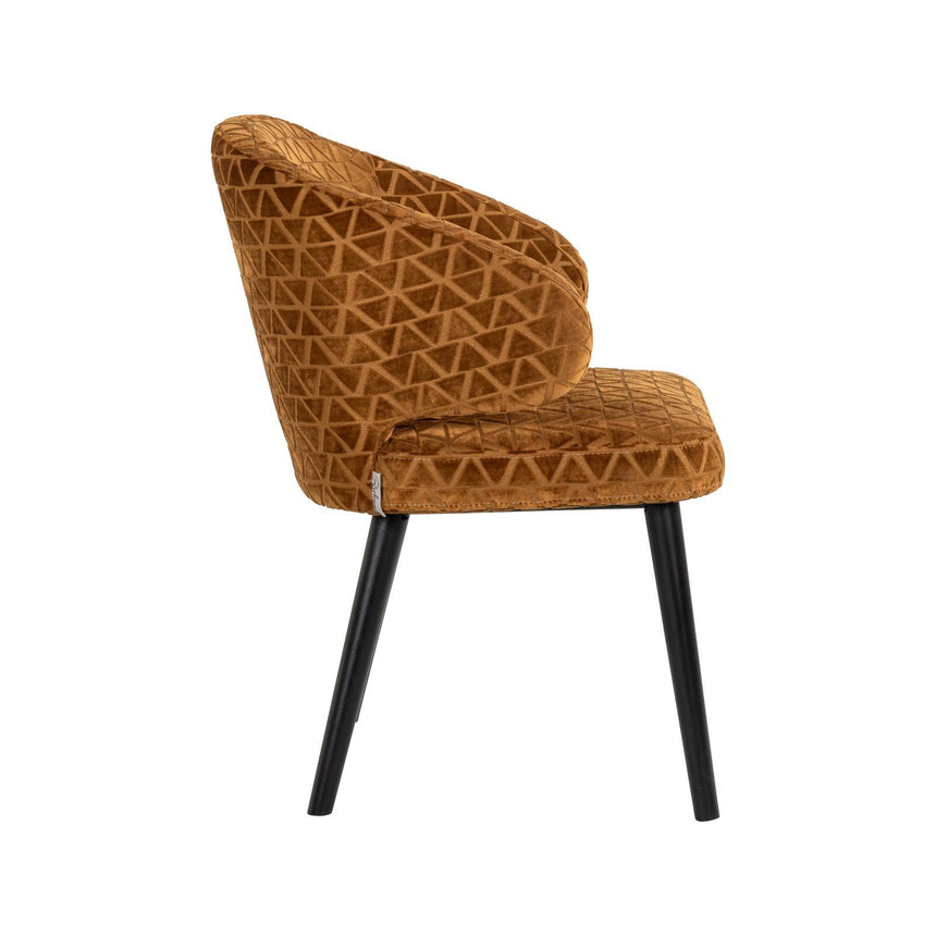 Essstuhl Indigo aus Samt in old gold triangle von Richmond Interiors – Bild 3