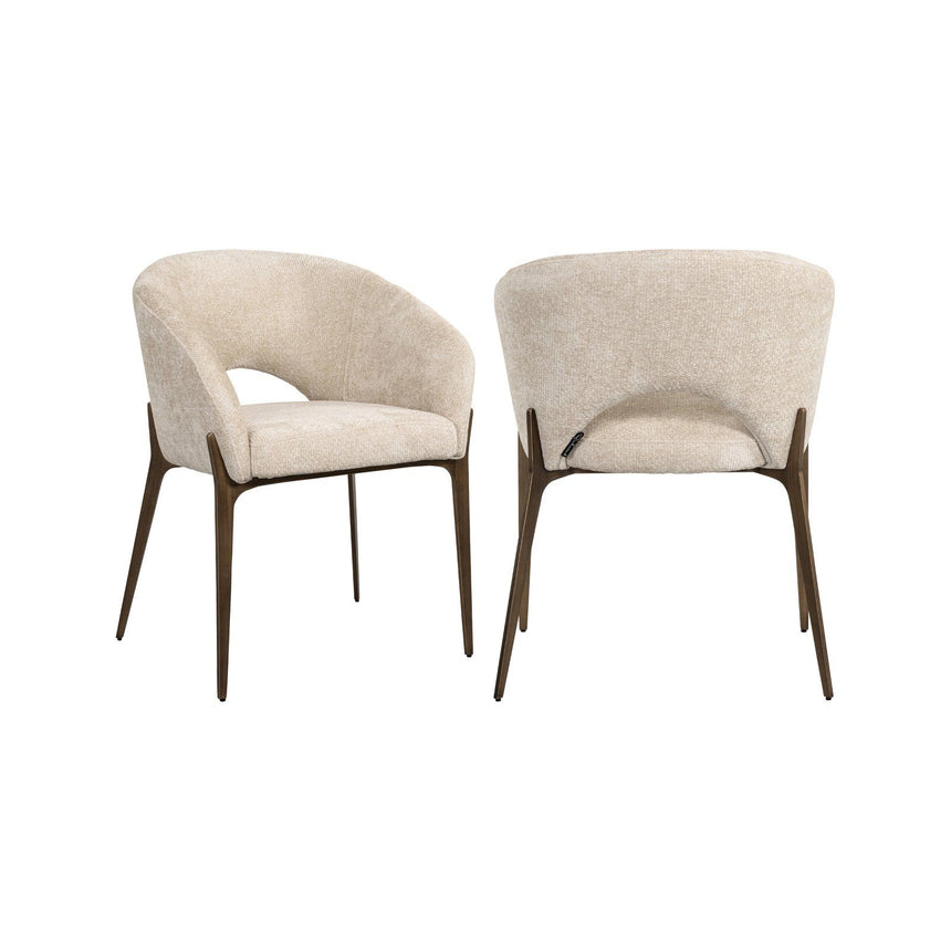 Essstuhl Kenzi in Cream Unicorn oder Cognac Fusion von Richmond Interiors – Bild 1