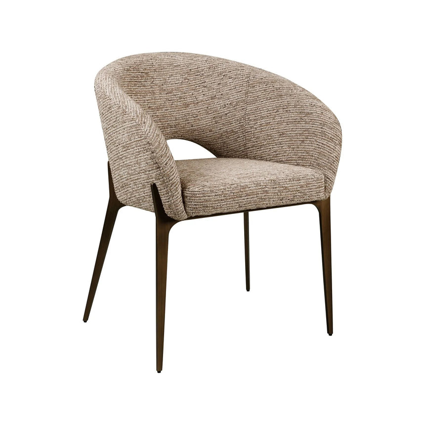 Essstuhl Kenzi in mocca linear von Richmond Interiors – Bild 2